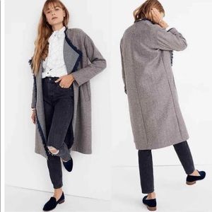 Madewell fringe herringbone coat